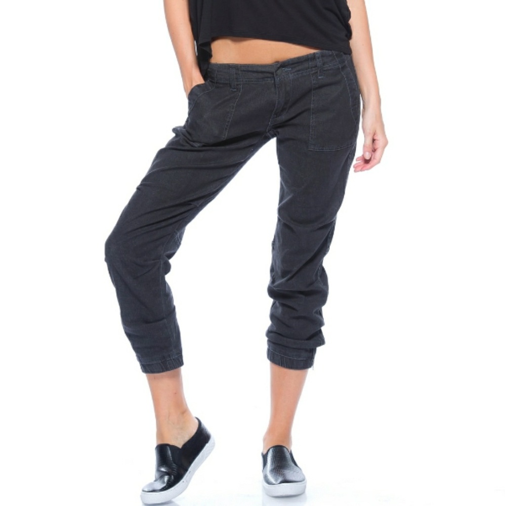 Black Denim Jogger Jeans